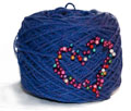 Morton Memorial Library ball of blue yarn